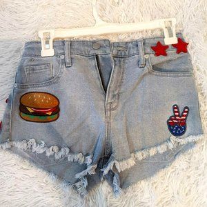 Mossimo High Rise Short with Decorative Patches